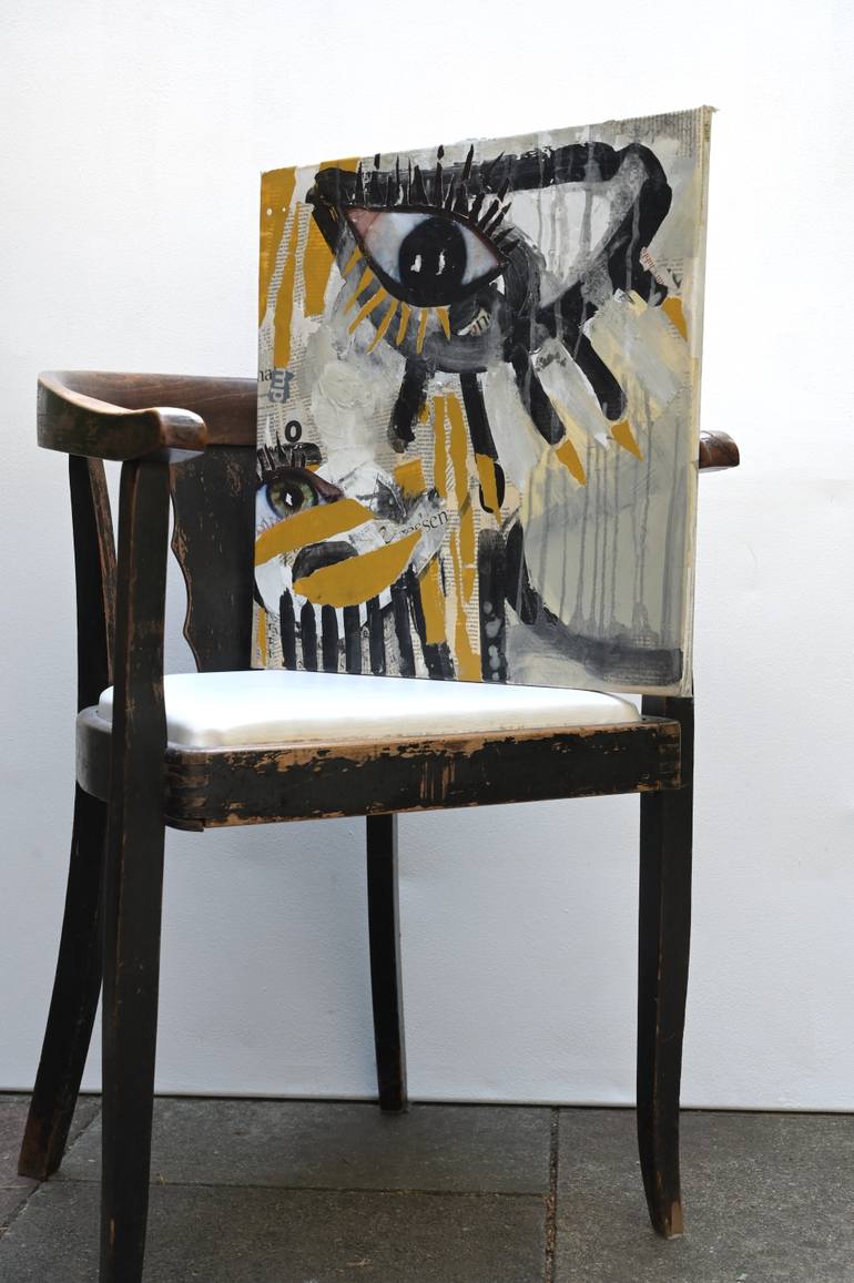 Original Expressionism People Mixed Media by Marion Poetsch Dittmar