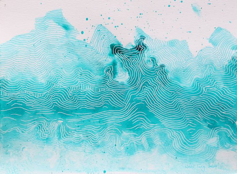Print of Abstract Expressionism Landscape Paintings by Nicole Tang