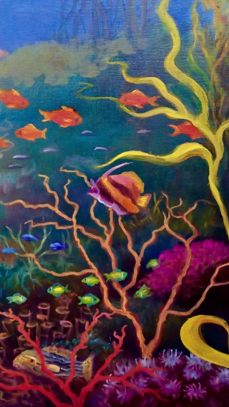 Original Figurative Fish Painting by Lee Campbell