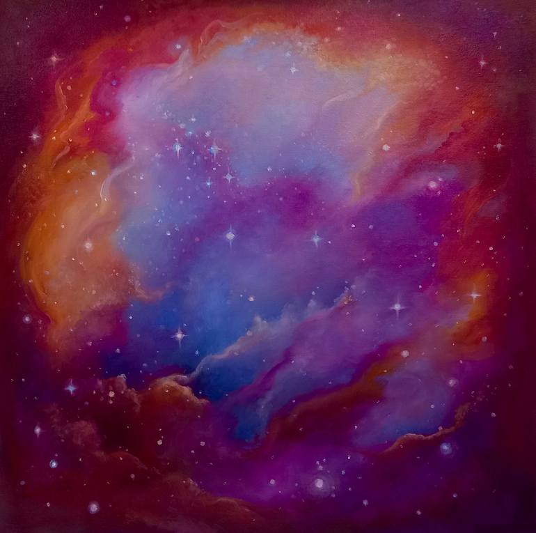 Abstract Galactic Nebula with cosmic cloud 5 Painting by Celestial Images -  Fine Art America