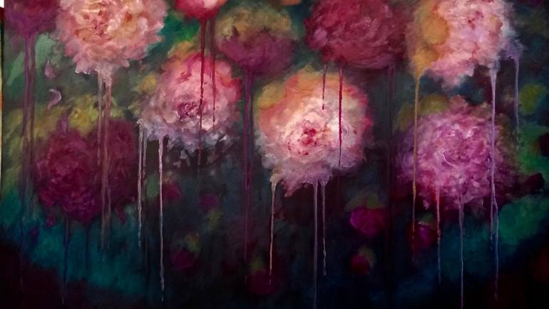 Original Impressionism Floral Painting by Lee Campbell