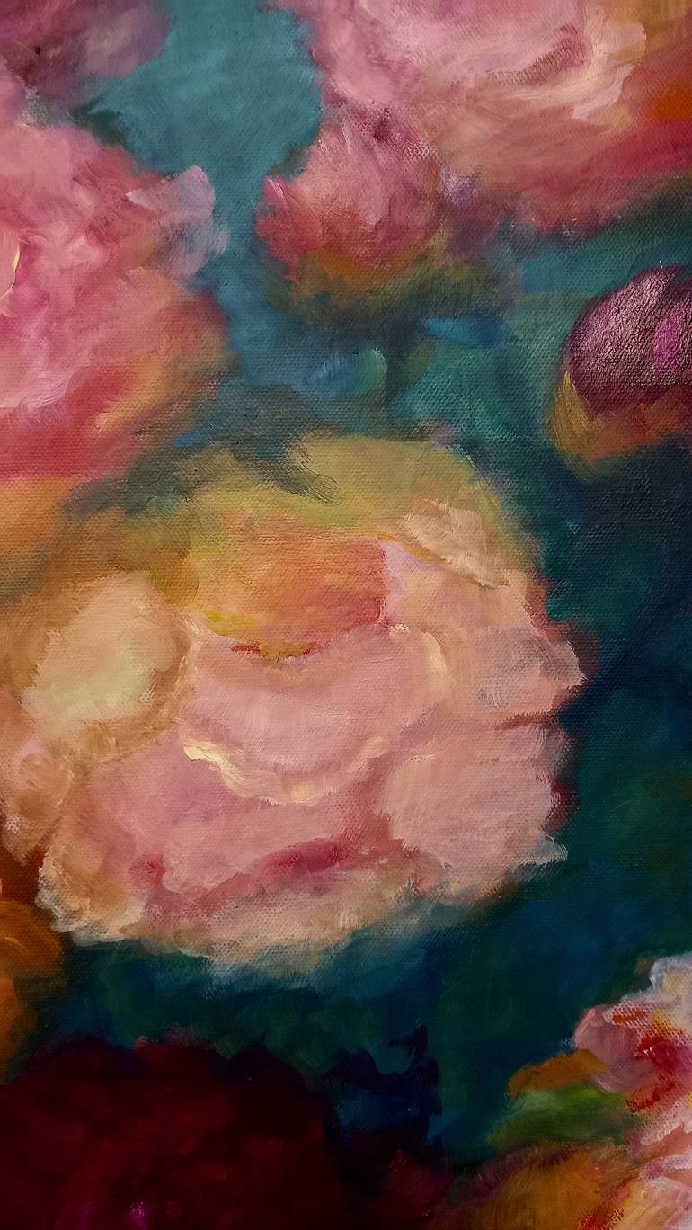 Original Impressionism Floral Painting by Lee Campbell