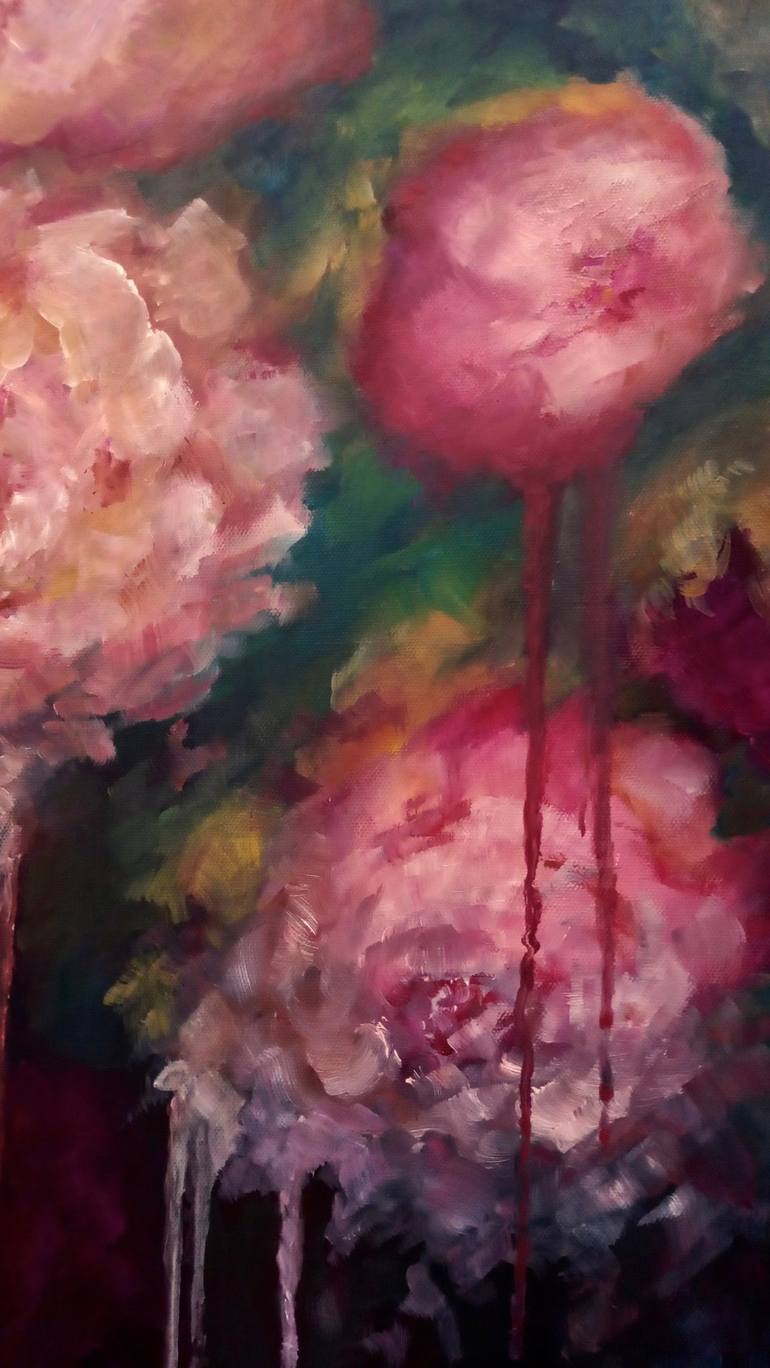 Original Impressionism Floral Painting by Lee Campbell