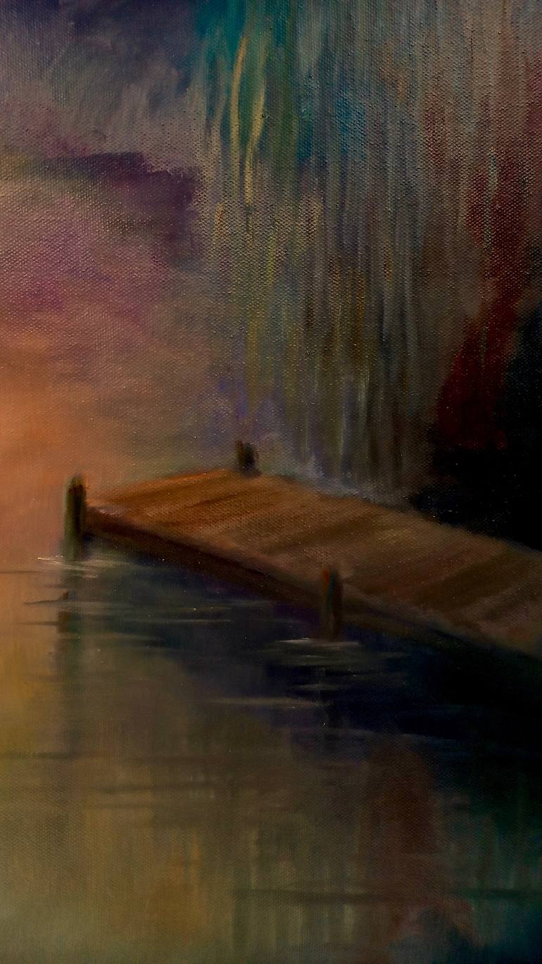 Original Art Nouveau Landscape Painting by Lee Campbell