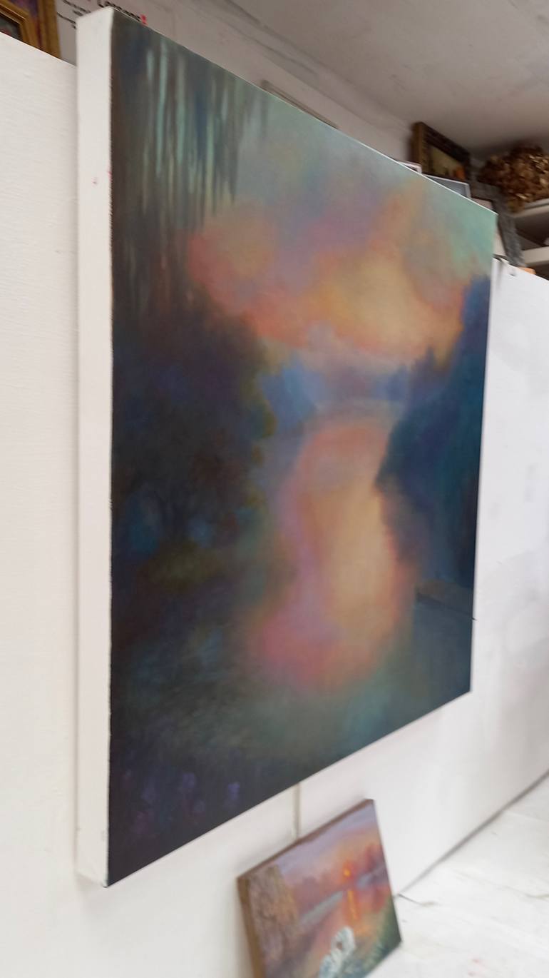 Original Art Nouveau Landscape Painting by Lee Campbell