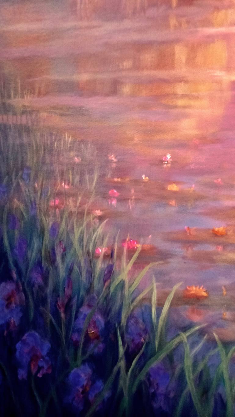 Original Art Nouveau Landscape Painting by Lee Campbell