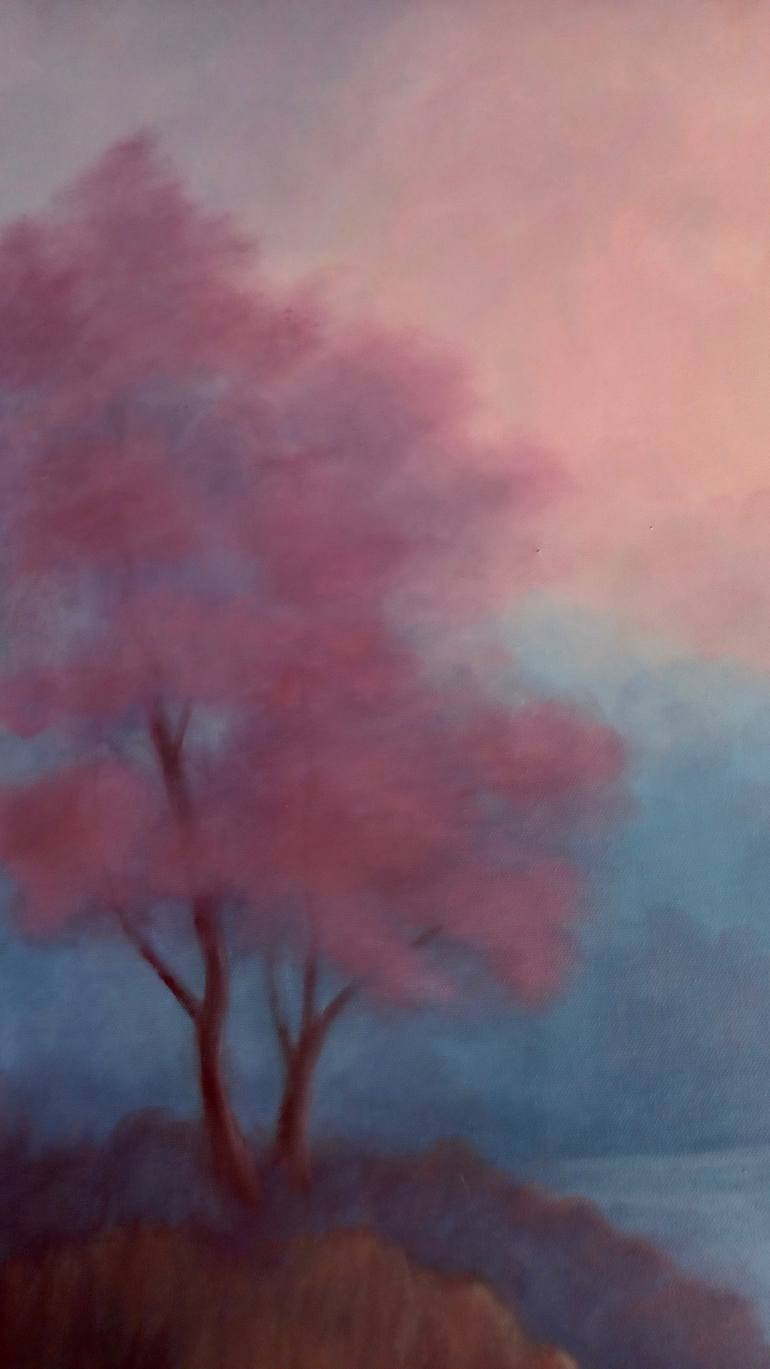 Original Art Nouveau Landscape Painting by Lee Campbell