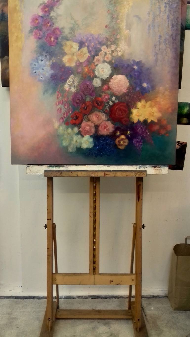 Original Figurative Floral Painting by Lee Campbell