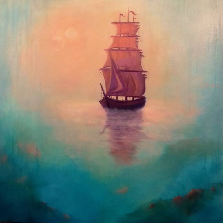 Fata Morgana Ghost Ship Painting By Lee Campbell Saatchi Art