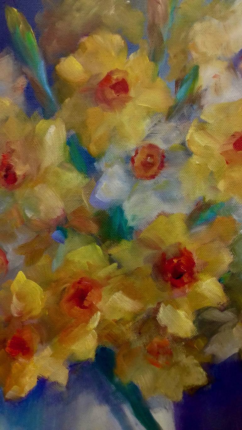 Original Impressionism Floral Painting by Lee Campbell