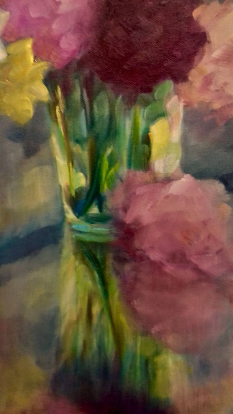 Original Impressionism Floral Painting by Lee Campbell