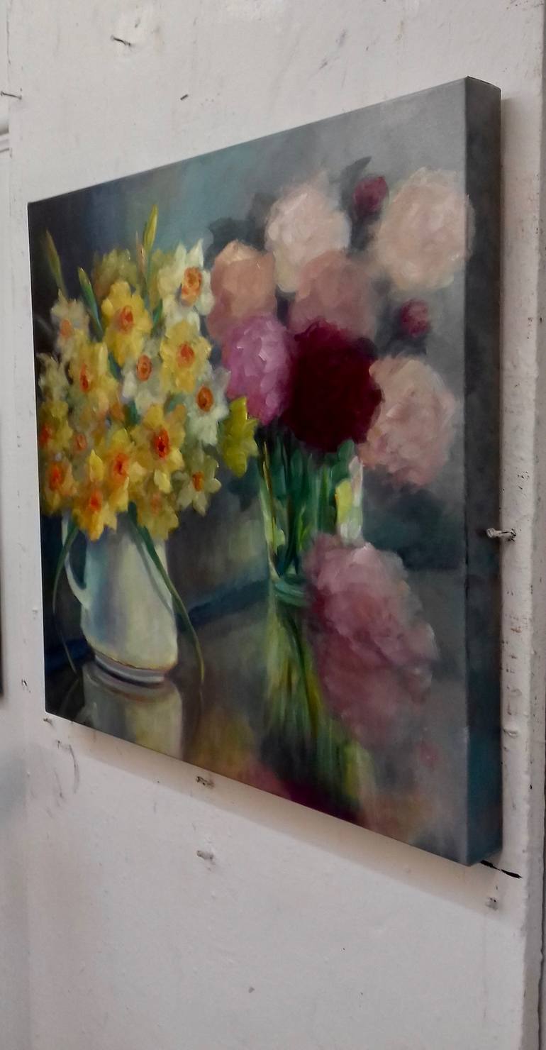Original Impressionism Floral Painting by Lee Campbell