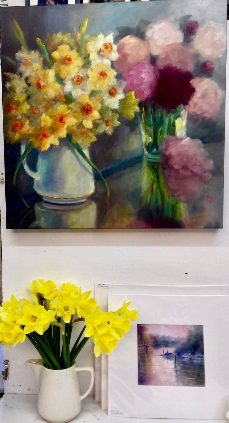 Original Impressionism Floral Painting by Lee Campbell