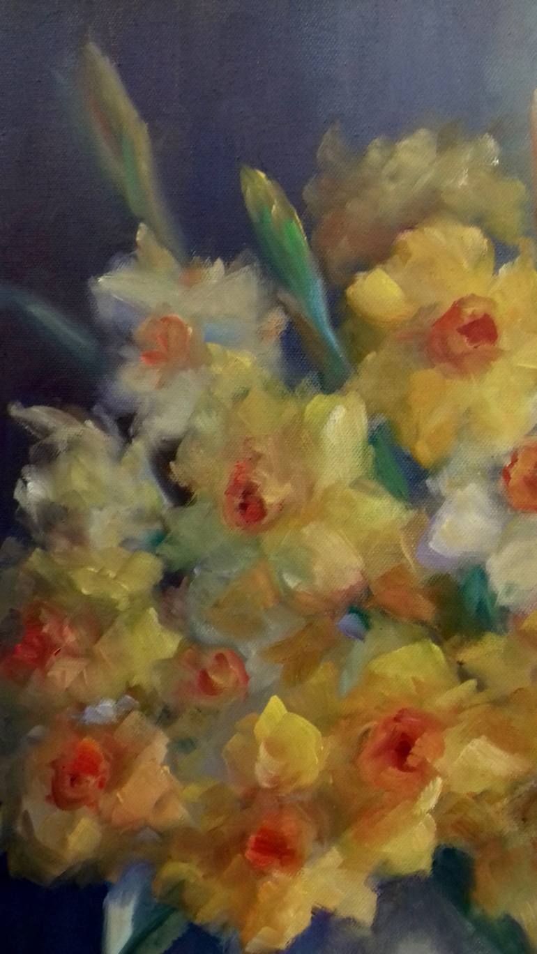 Original Impressionism Floral Painting by Lee Campbell