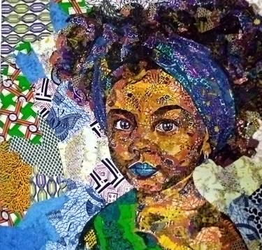 Original Impressionism Portrait Collage by kofi Owusu