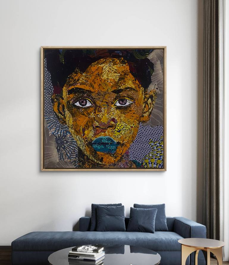 Original Abstract Expressionism People Collage by Kofi Owusu