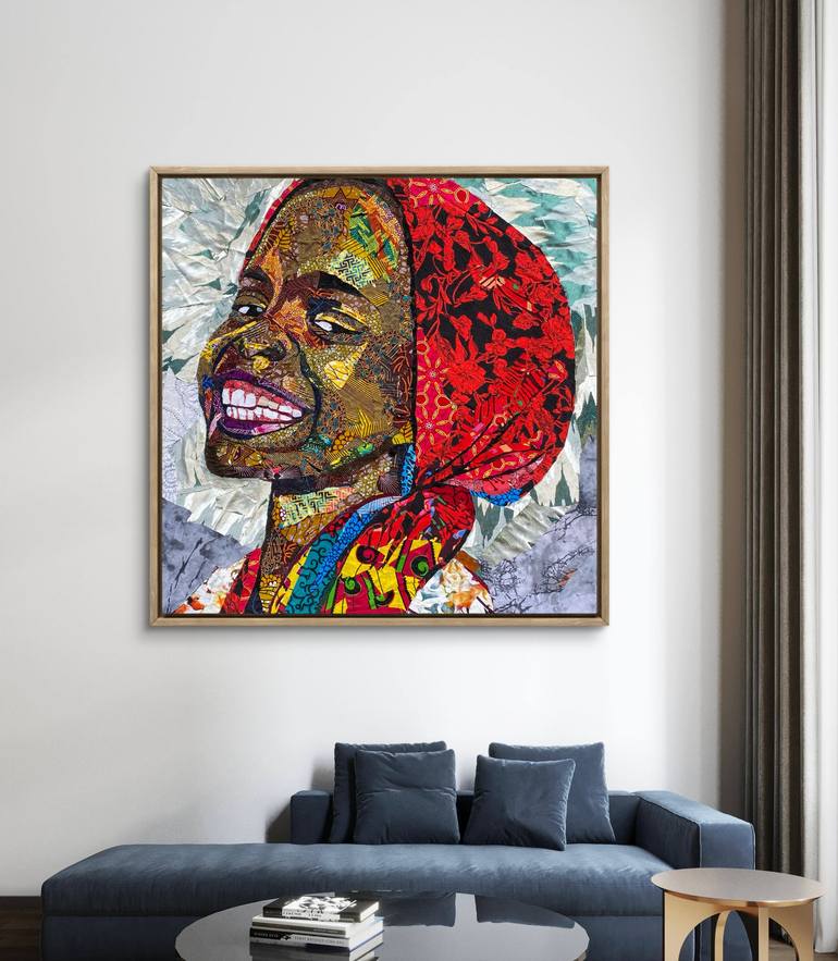Original Art Deco Love Collage by Kofi Owusu
