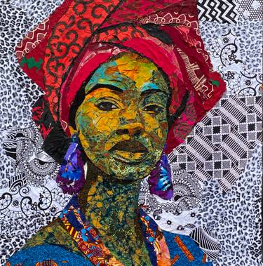 Original Art Deco Women Collage by Kofi Owusu