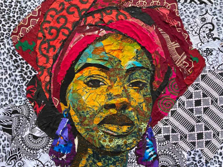 Original Art Deco Women Collage by Kofi Owusu