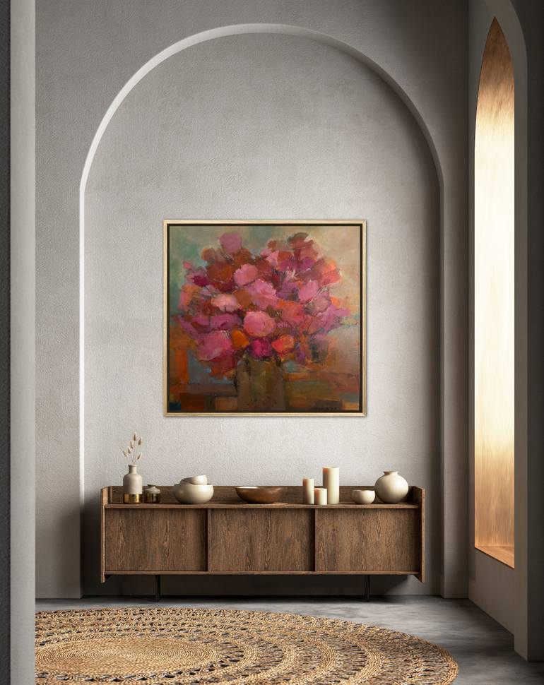 Original Abstract Floral Drawing by Chua Kok Hooi