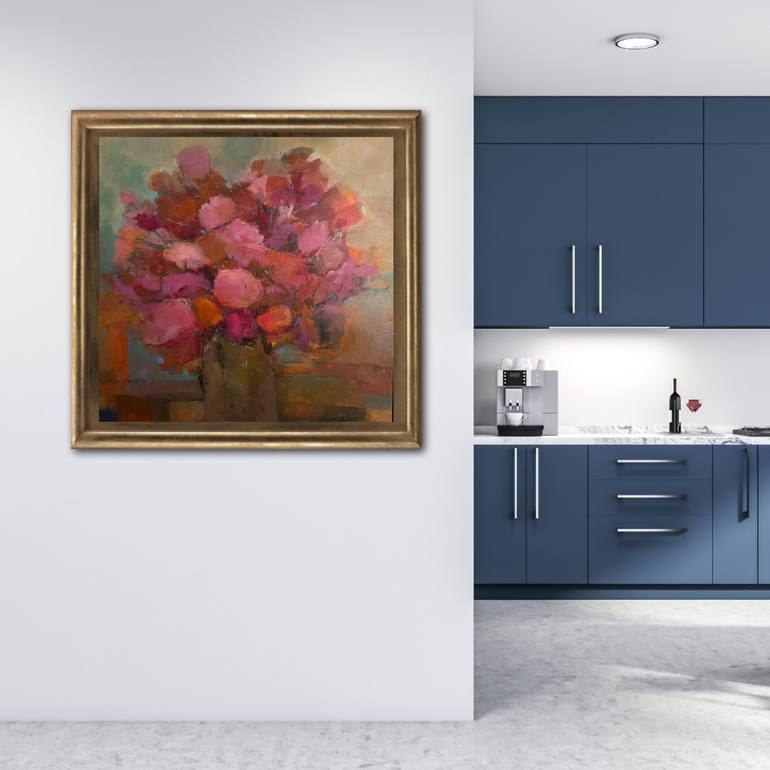 Original Abstract Floral Drawing by Chua Kok Hooi