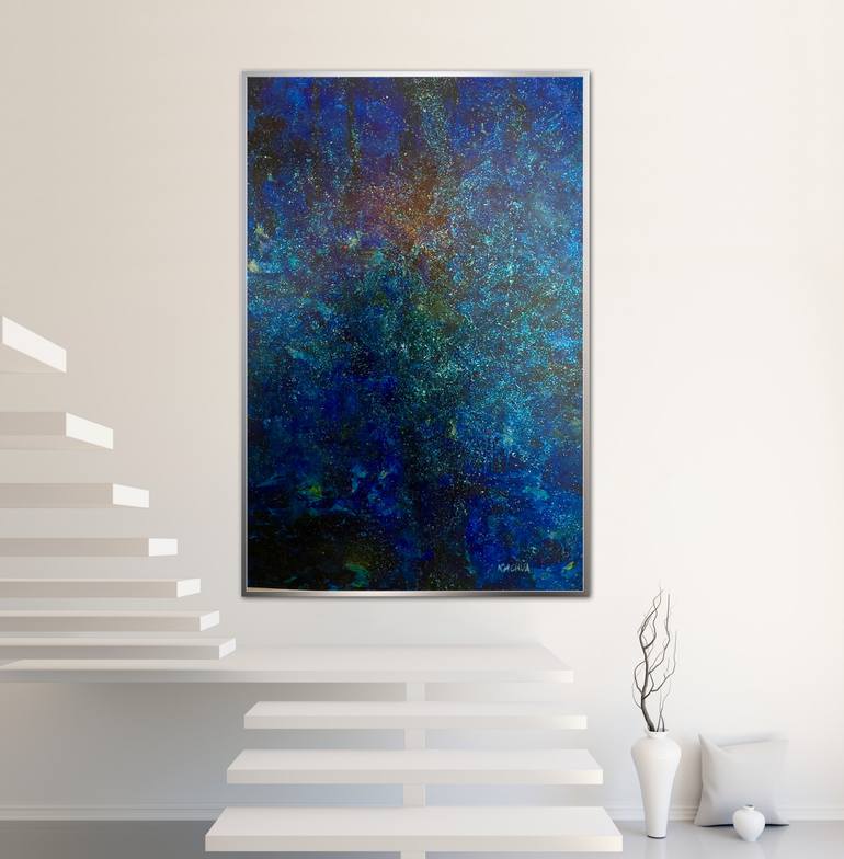 Original Abstract Expressionism Abstract Painting by Chua Kok Hooi