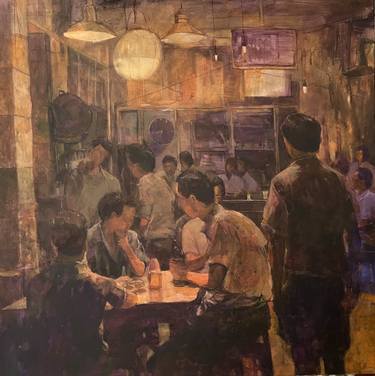 Original Art Deco Men Paintings by CHUA KOK HOOI