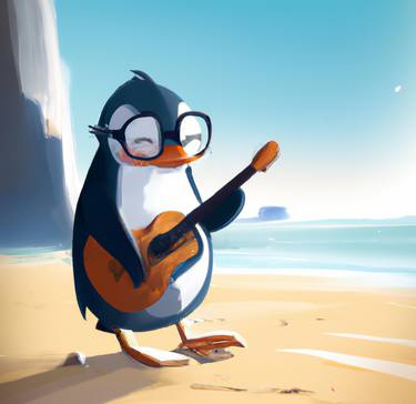Rockin' Penguin at the Beach thumb