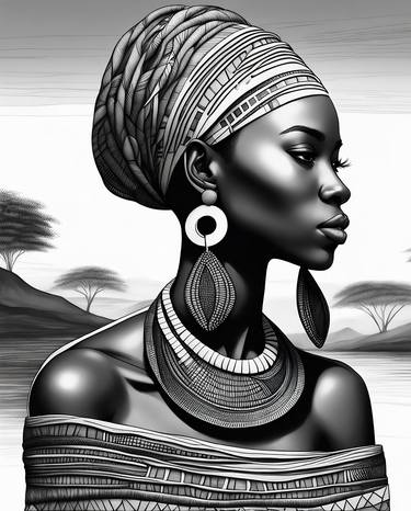 Black Woman Silhouette. Black Lives Matter thumb