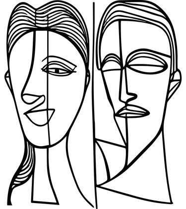 Print of Art Deco People Drawings by Mounir Khalfouf