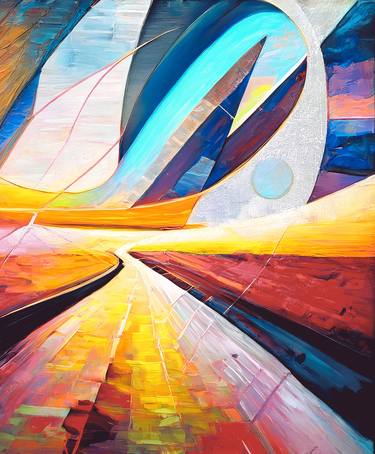 Print of Art Deco Abstract Paintings by Mounir Khalfouf