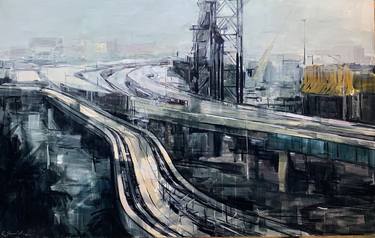 Original Abstract Cities Paintings by Giorgi Shanidze