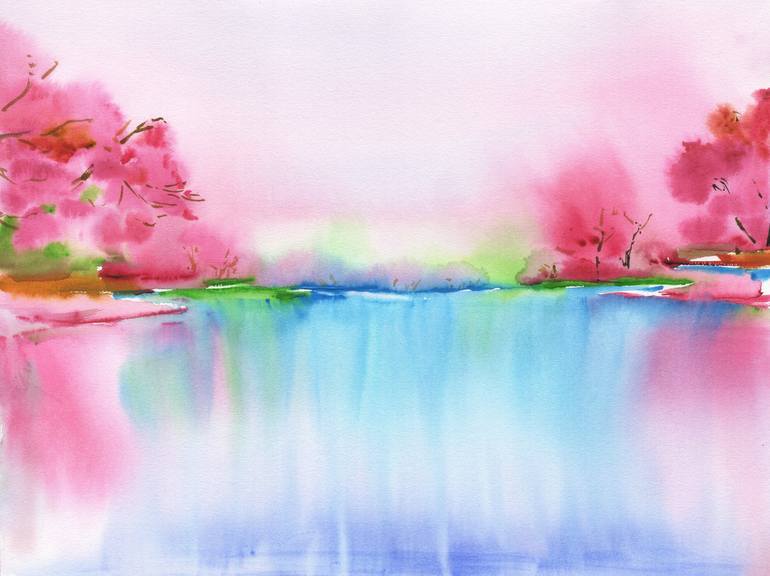 Print of Abstract Landscape Paintings by Svitlana Yanyeva