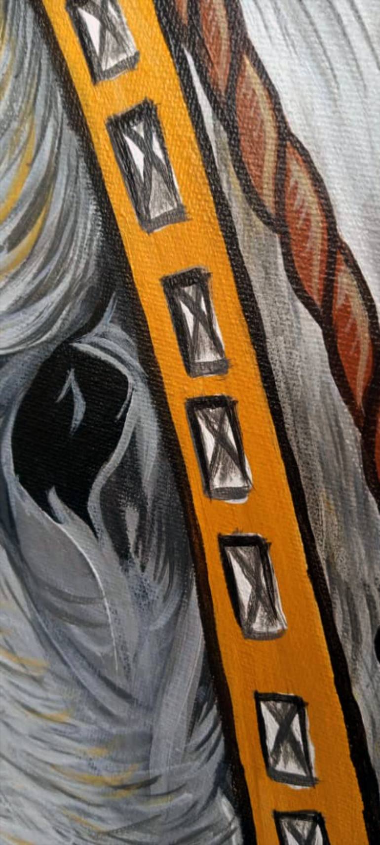 Original Abstract Horse Painting by Samson Stephen Hanya