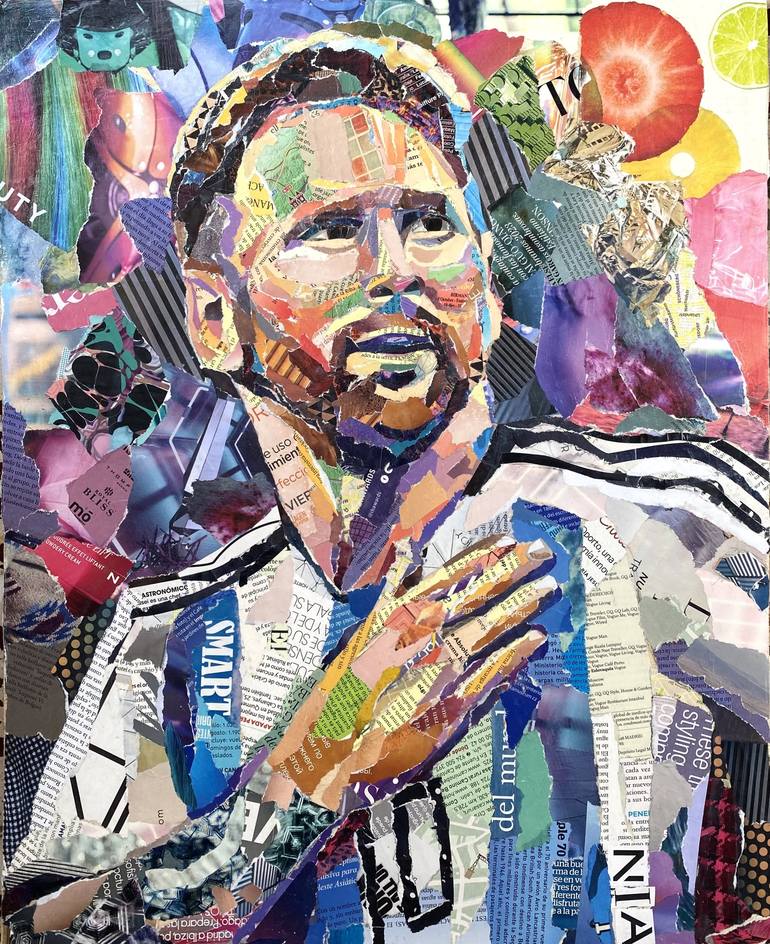 messi collage art