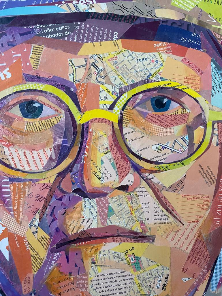 Original Contemporary Pop Culture/Celebrity Collage by Nia Snezhana Botenovskaya