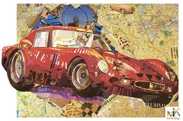 Original Pop Art Car Mixed Media by NIA Snezhana Botenovskaya