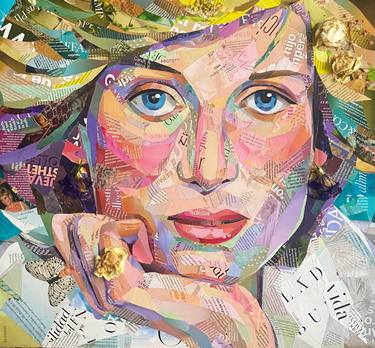 Original Contemporary Pop Culture/Celebrity Mixed Media by Nia Snezhana Botenovskaya