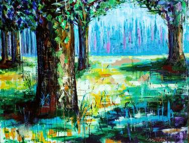 Original Abstract Landscape Paintings by Lena Lito