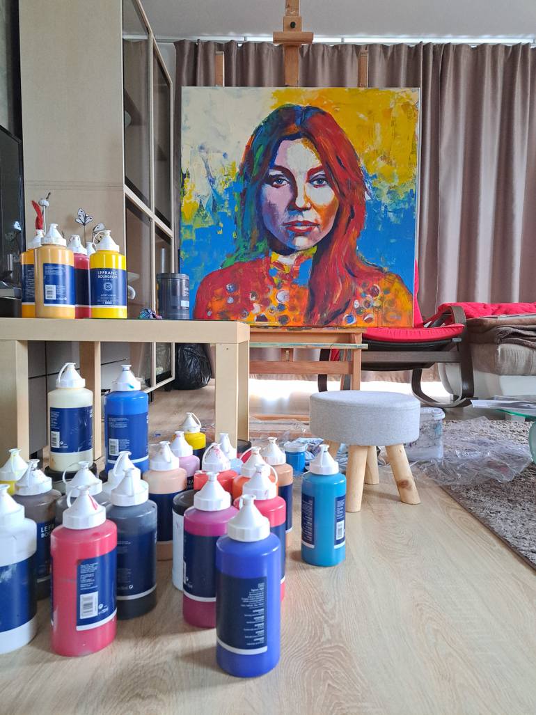 Original Realism Pop Culture/Celebrity Painting by Todor Attila Zsolt