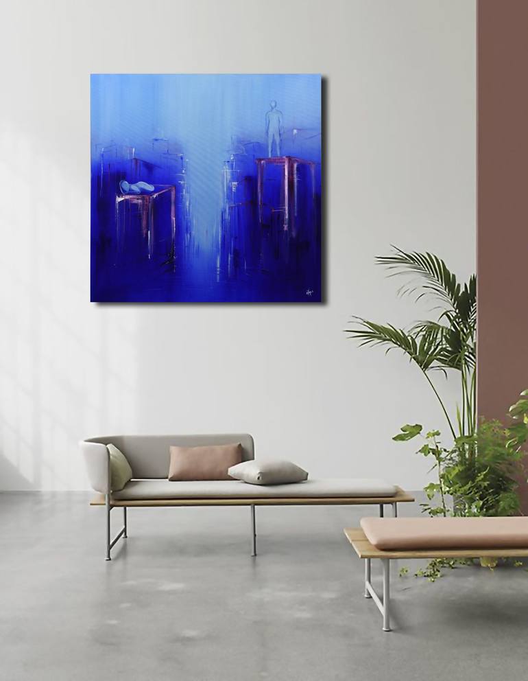 Original Abstract Architecture Painting by Mariagrazia Cassibba