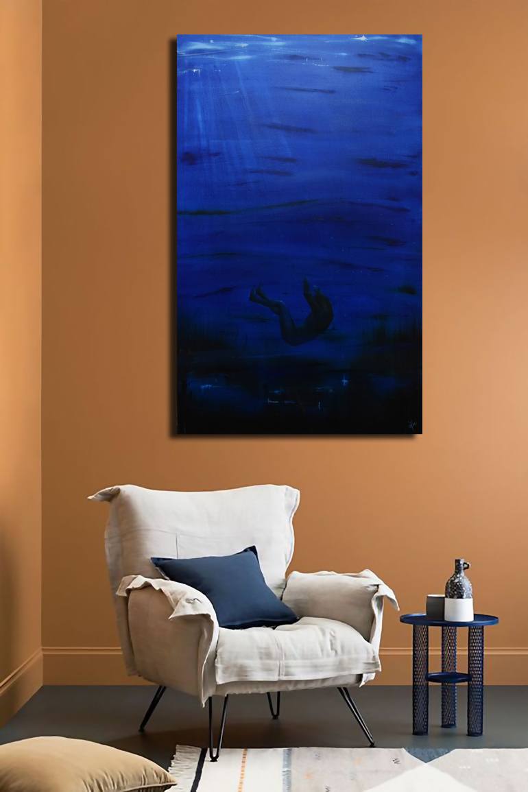 Original Abstract Water Painting by Mariagrazia Cassibba