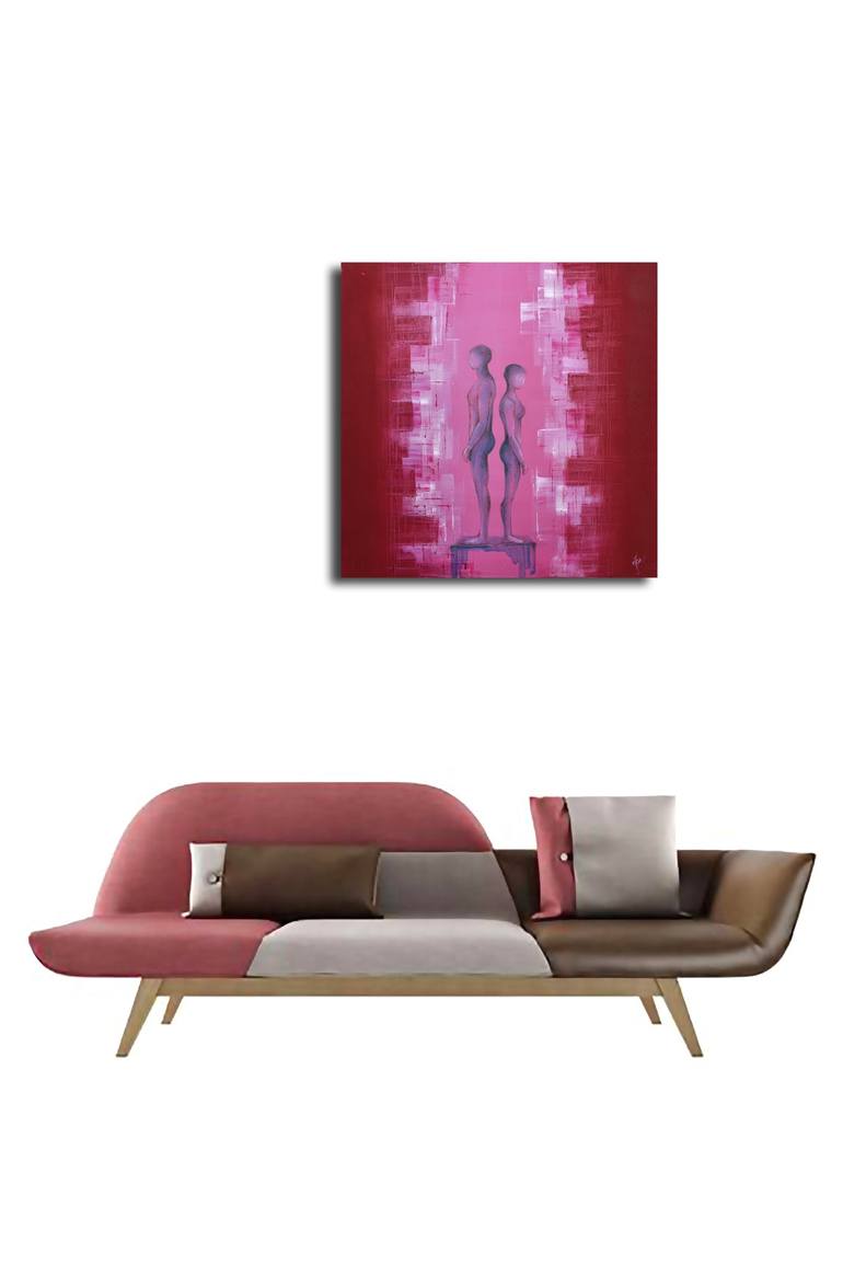 Original Abstract People Painting by Mariagrazia Cassibba