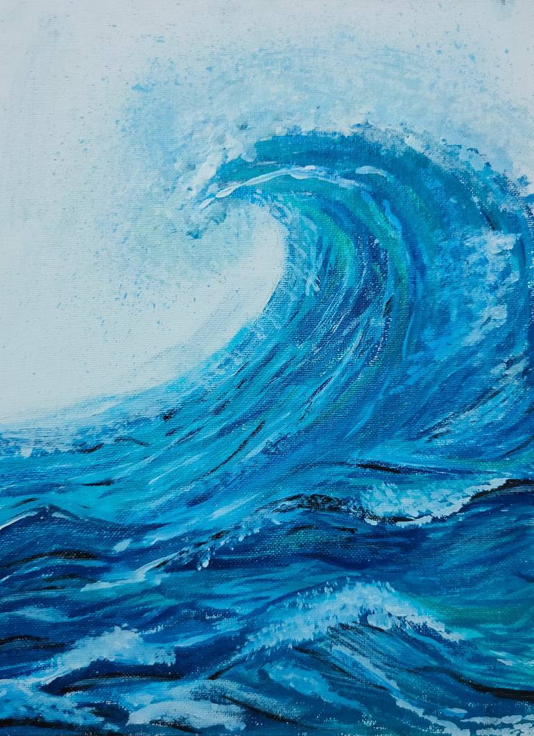 Ocean waves Painting by Sapna Ojha | Saatchi Art