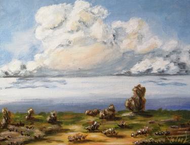 Original Modern Landscape Paintings by Todor István-Emánuel