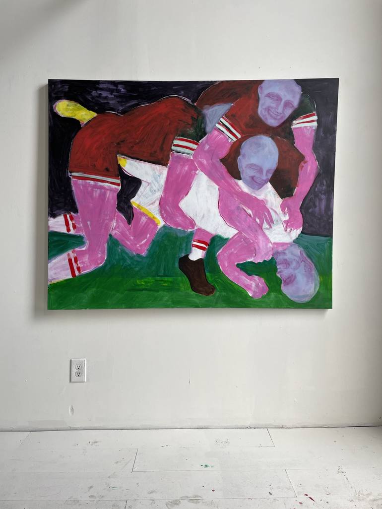 Original Abstract Sport Painting by Travis Whiteneck