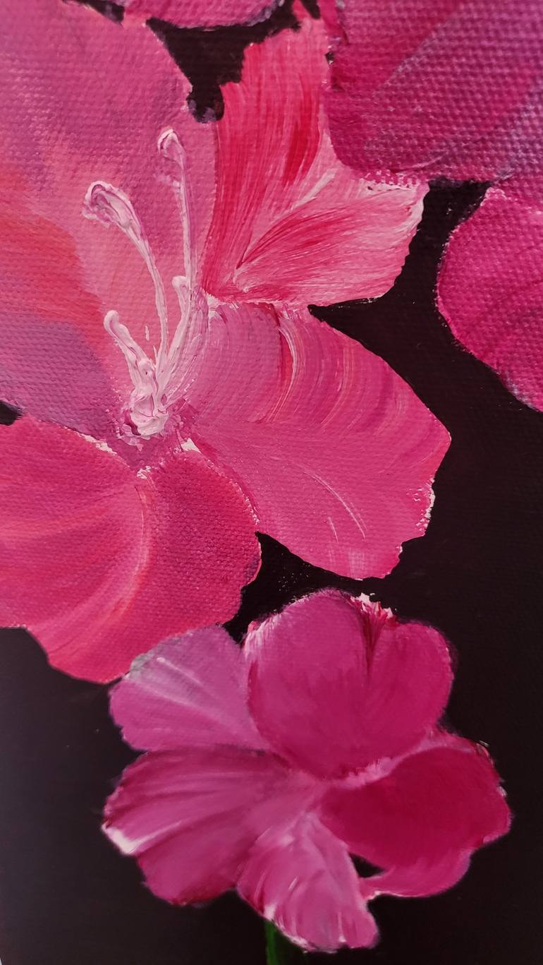 Original Fine Art Floral Painting by Changying Zheng