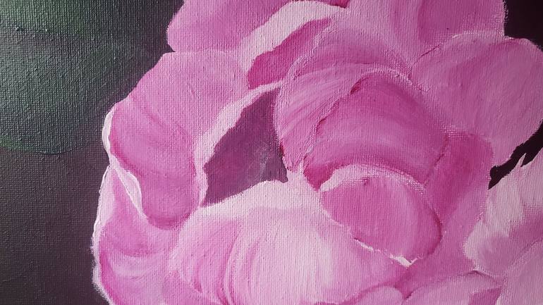 Original Fine Art Floral Painting by Changying Zheng