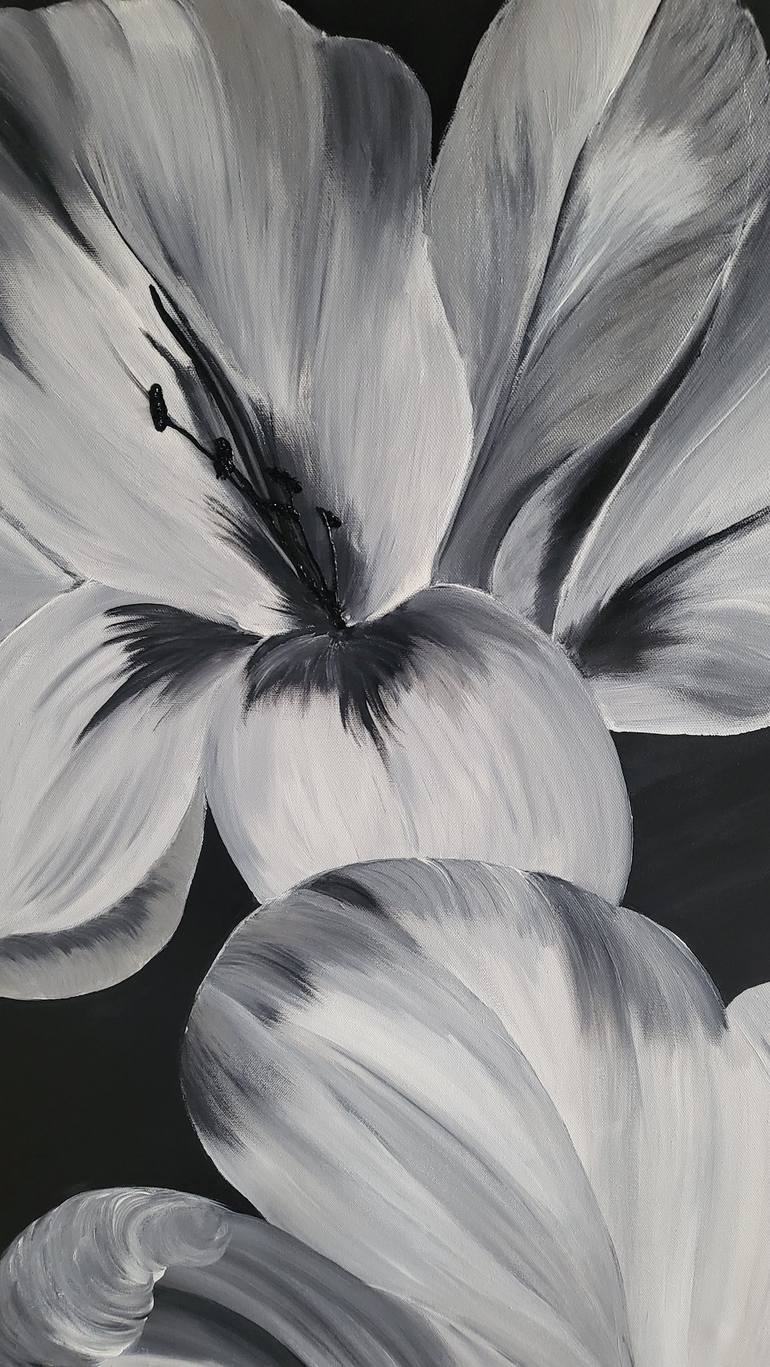 Original Floral Painting by Changying Zheng