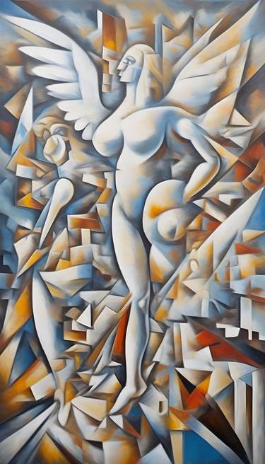 Original Cubism Abstract Paintings by Claudia Guerra